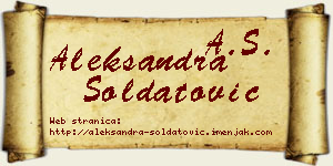 Aleksandra Soldatović vizit kartica